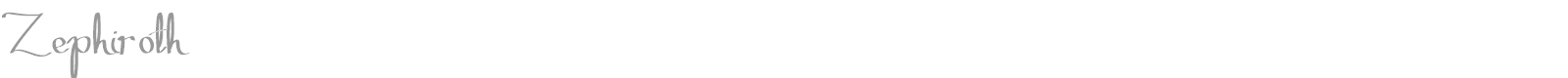 Zephiroth font preview